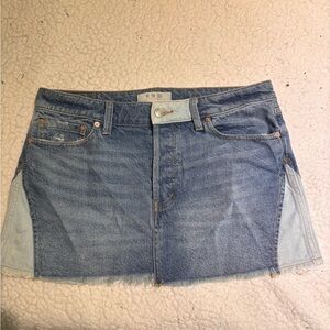 We The Free Blue Denim Mini Skirt Size 29